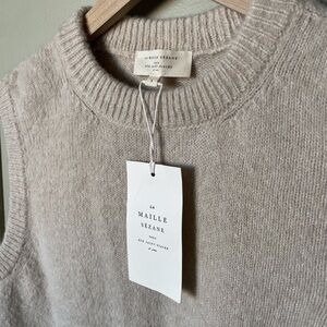 Sézane Pull Samuel Vanille knit vest